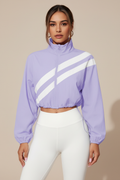 Casaco Crop Lavanda - Cordinha Lateral